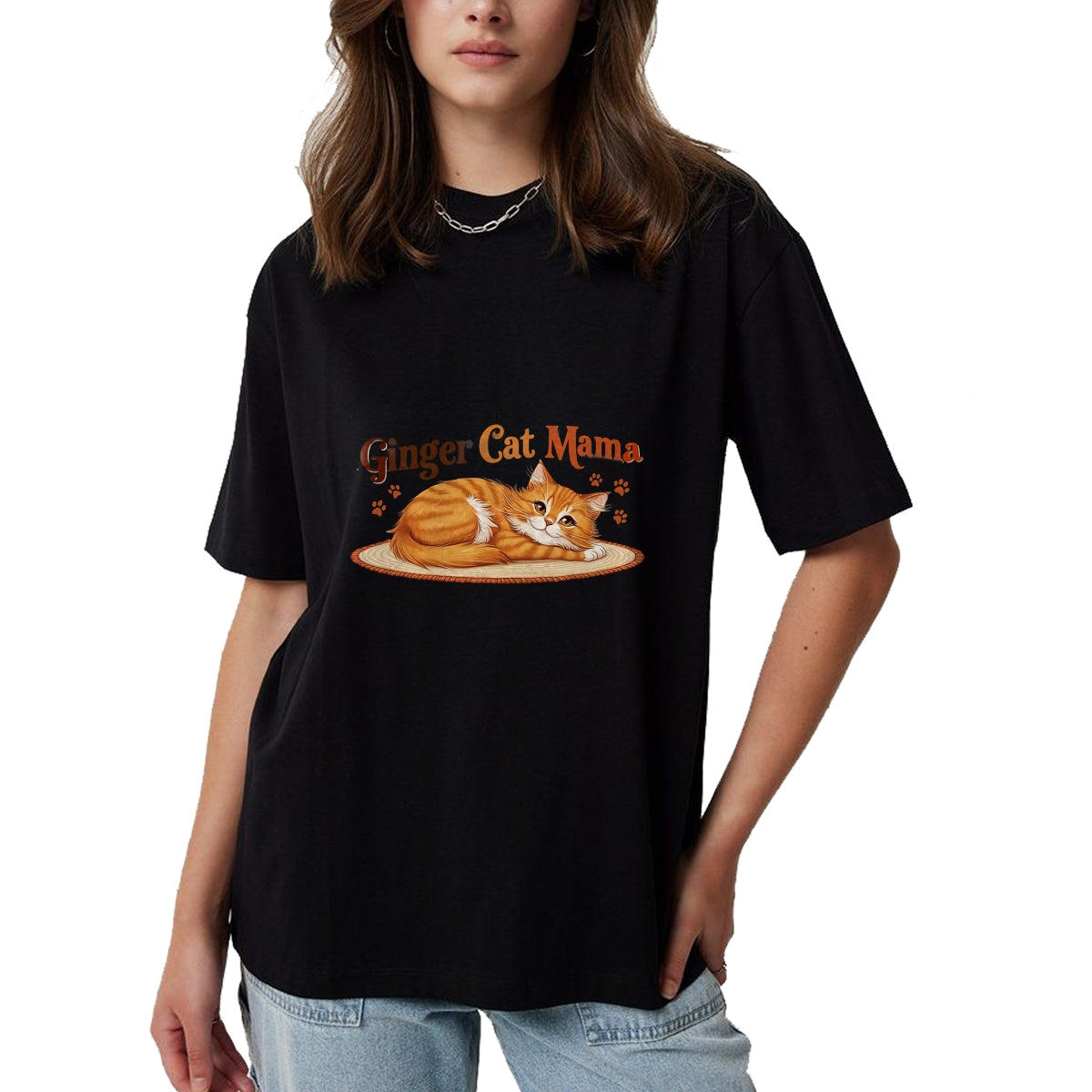 Cat Love Shirt, Funny Cat Lover Gift UnisexT-Shirt/Hoodie/Sweatshirt HLT00 - Ginger Cat Mama Ginger Mom lover Funny Gifts Cat Dad Cat Mom T-Shirt (1)