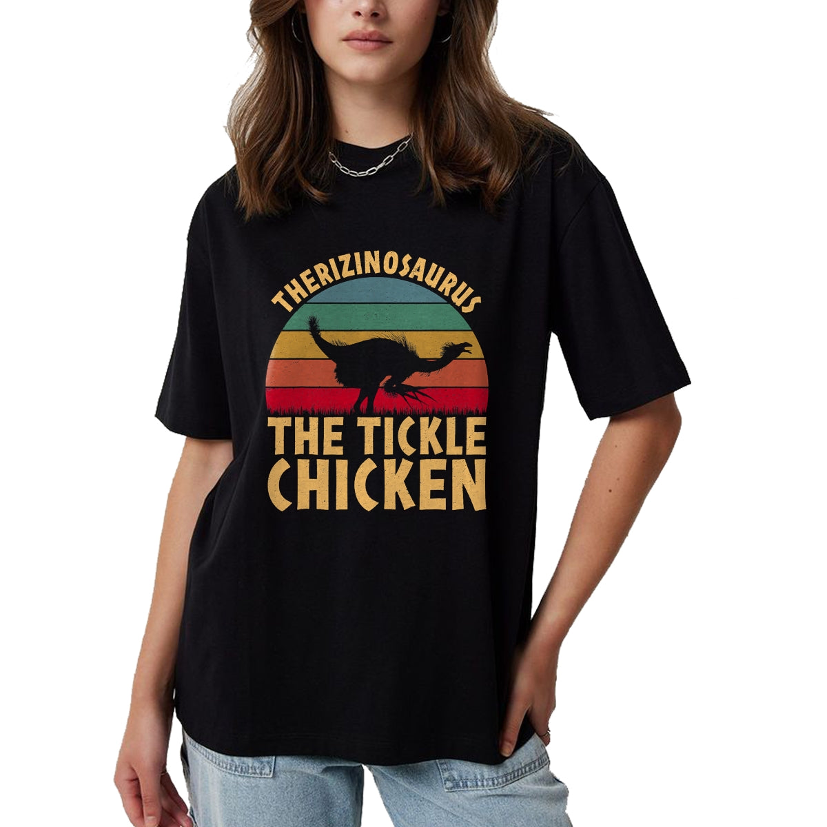 Best Dinosaur Lover Shirt, Funny Dinosaur UnisexT-Shirt/Hoodie/Sweatshirt HLT00 - Therizinosaurus The Tickle Chicken - Funny Dinosaur Vintage T-Shirt