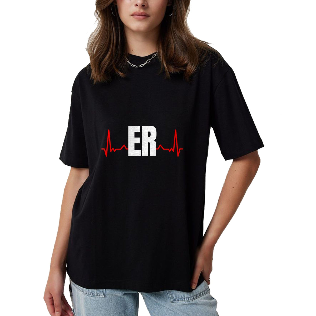 Funny Nurse Shirt, Nurse Unisex T-Shirt/Hoodie/Sweatshirt HLT00 -Emergency Medicine Emergency room Nurse ER Heartbeat T-Shirt