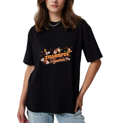 Best Thanksgiving Family Shirt , Funny Thanksgiving UnisexT-Shirt/Hoodie/Sweatshirt HLT00 - Disney Mickey Mouse and Friends Fall Thankful Together T-Shirt