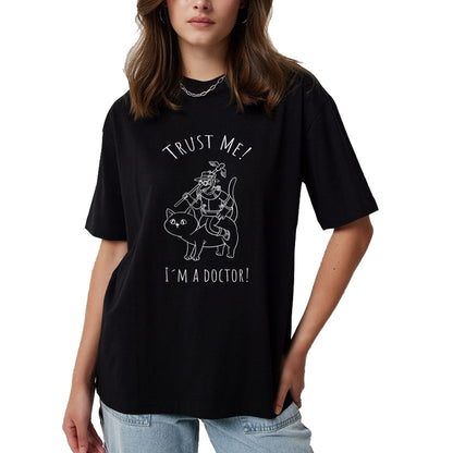 Best Doctor Shirt, Funny Doctor UnisexT-Shirt/Hoodie/Sweatshirt HLT00 - Steampunk Trust me, I'm a Doctor Cat Plague Doctor T-Shirt