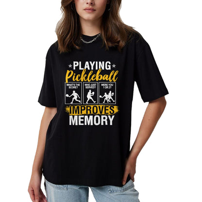 Funny Pickleball Shirt, Pickleball Lover Unisex T-Shirt/Hoodie/Sweatshirt HLT00 - Funny Pickleball Memory Graphic Women Men Pickleball Player Long Sleeve T-Shirt