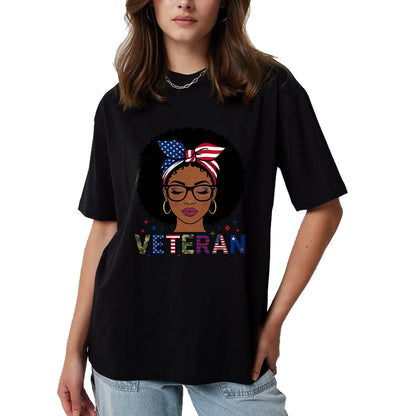 Proud Veteran Shirt, Funny Veteran UnisexT-Shirt/Hoodie/Sweatshirt HLT00 - Black Veteran Women African American Female Army Soldier T-Shirt