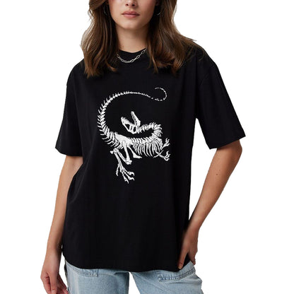 Best Dinosaur Lover Shirt, Funny Dinosaur UnisexT-Shirt/Hoodie/Sweatshirt HLT00 - Velociraptor Dinosaur Fossil Skeleton Paleontology T-Shirt, Men, Black, 3X-Large