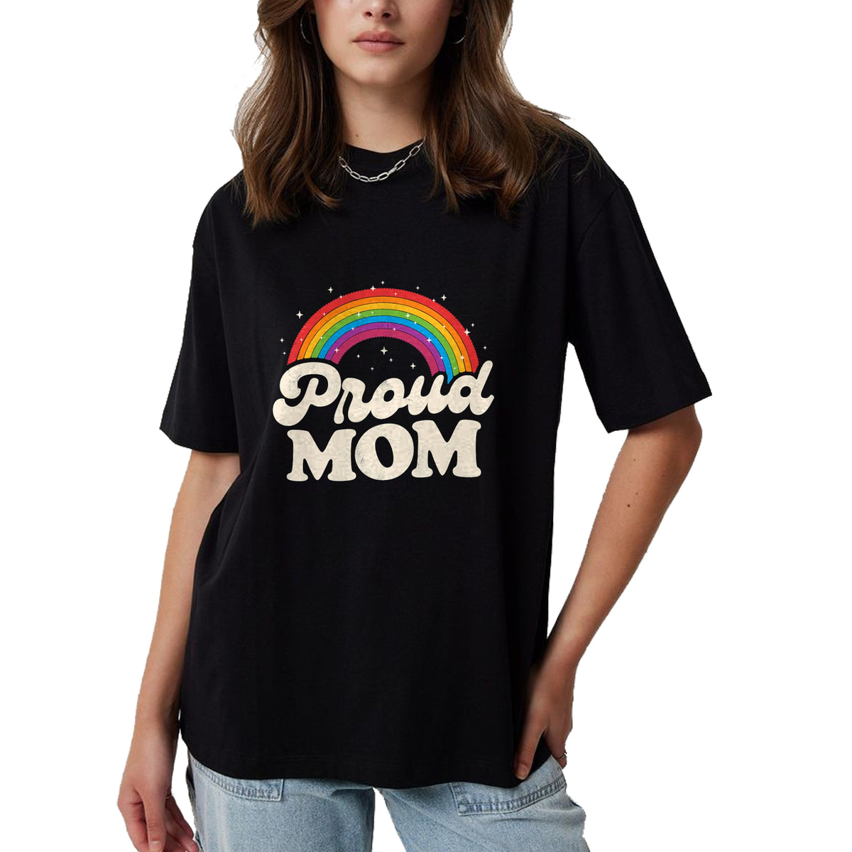 Gift for Mom Shirt, Funny Mom Unisex T-Shirt/Hoodie/Sweatshirt HLT00 - LGBTQ Proud Mom Gay Pride LGBT Ally Rainbow Mothers Day T-Shirt