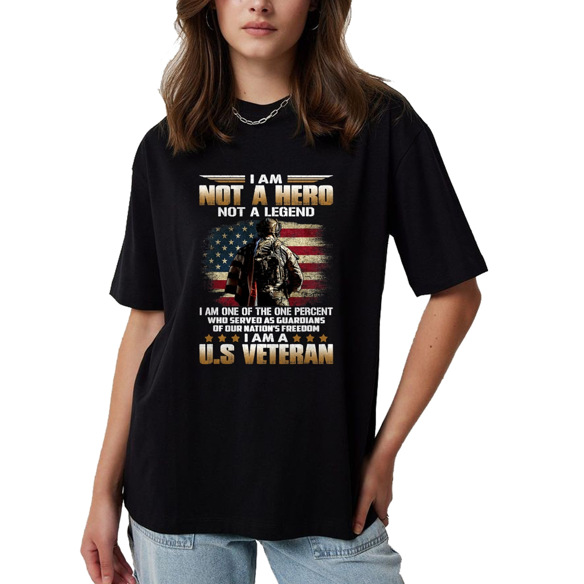 Proud Veteran Shirt, Funny Veteran UnisexT-Shirt/Hoodie/Sweatshirt HLT00 - I Am Not A Hero Not A Legend I Am One Percent A US Veteran T-Shirt