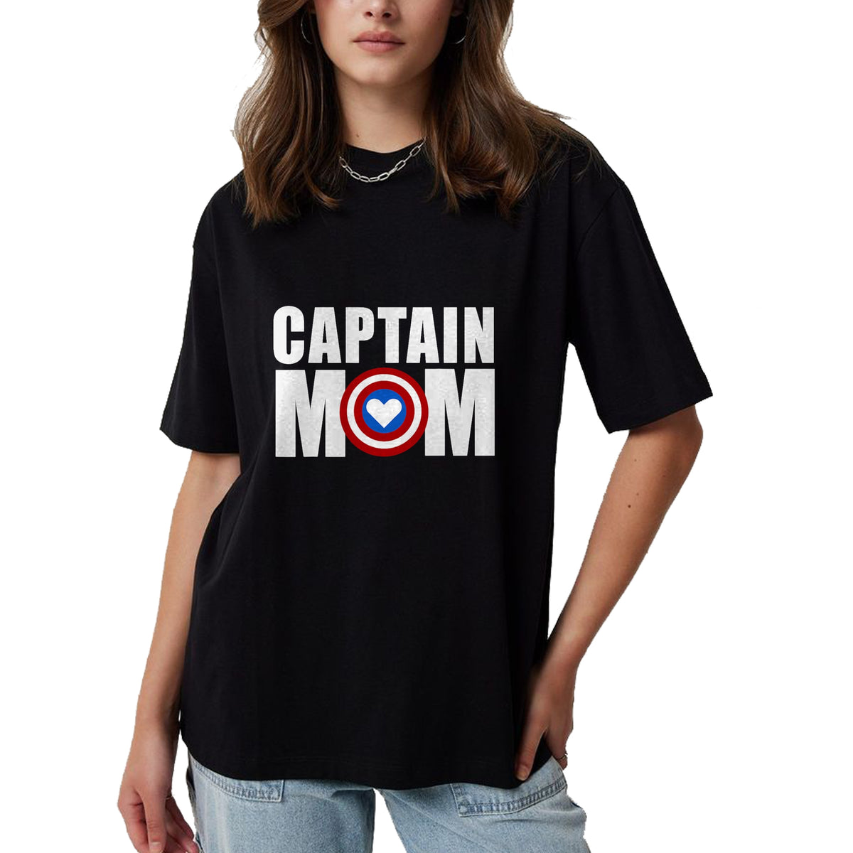 Gift for Mom Shirt, Funny Mom Unisex T-Shirt/Hoodie/Sweatshirt HLT00 - Funny Captain Mom Superhero Mother_s Day 2022 T-Shirt