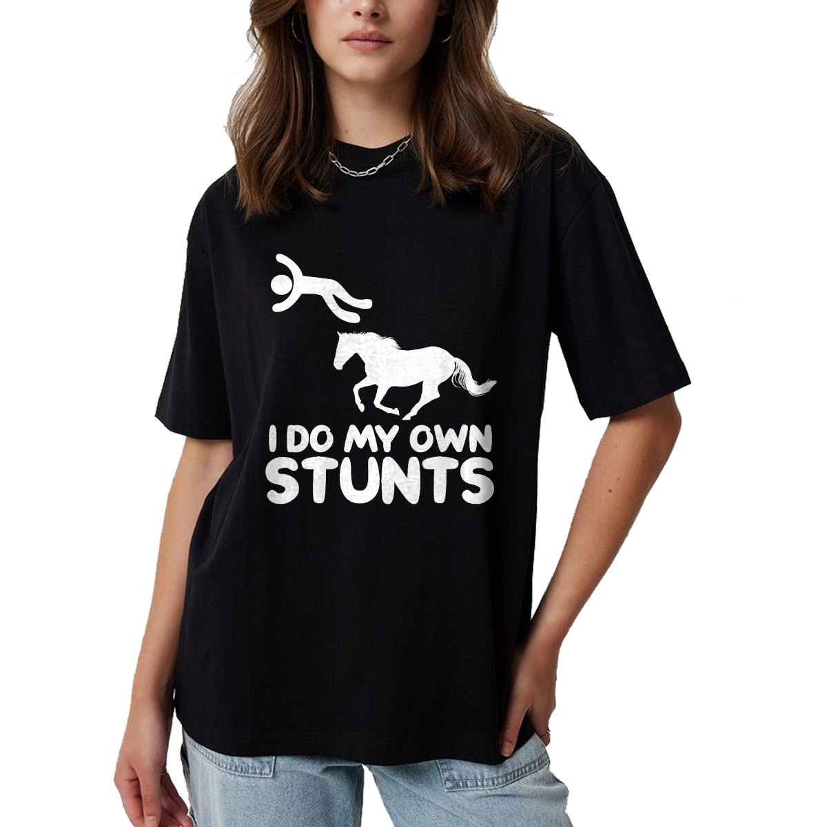 Best Horse Lover Shirt , Funny Horse UnisexT-Shirt/Hoodie/Sweatshirt HLT00 - I Do My Own Stunts Horse Rider Equestrian Horseback Riding T-Shirt