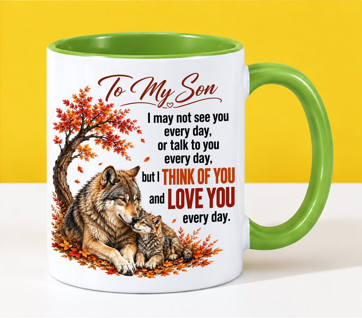 TO MY SON MUGS - I THINK OF YOU & LOVE YOU EVERY DAY - PERFECT GIFT FROM MOM - NINA00 (SKU2610-71)