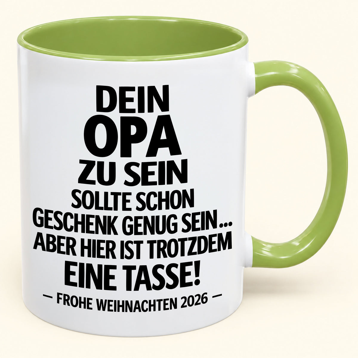Dein Opa zu sein, ist Geschenk genug – Lustiges Weihnachten 2026 – Geschenk-Kaffeetasse mit Spruch (SKU2610-346)