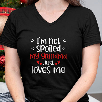 Best Grandma Shirt, Proud Grandma Unisex T-Shirt/Hoodie/Sweatshirt HLT00 - I'm Not Spoiled My Grandma Loves Me Funny Kids Best Friend T-Shirt