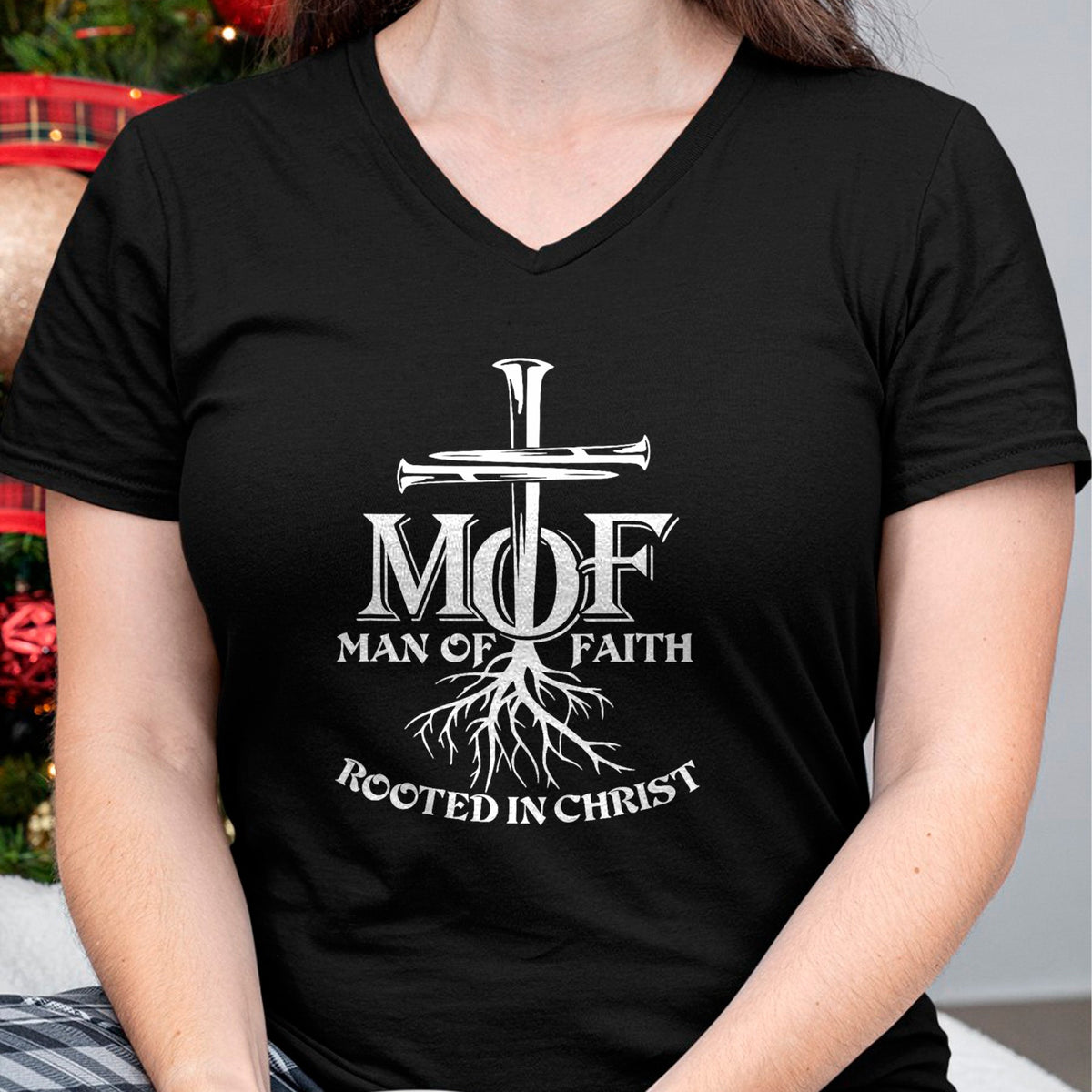 Christian Tee, Christian Faith Unisex T-Shirt/Hoodie/Sweatshirt HLT00 - Man Of Faith Shirt Rooted In Christ T-Shirt (1)