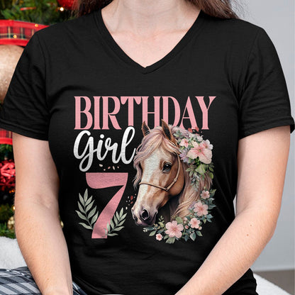 Best Horse Lover Shirt , Funny Horse UnisexT-Shirt/Hoodie/Sweatshirt HLT00 - Kids 7th Birthday 7 Year Old Girl Horses T-Shirt