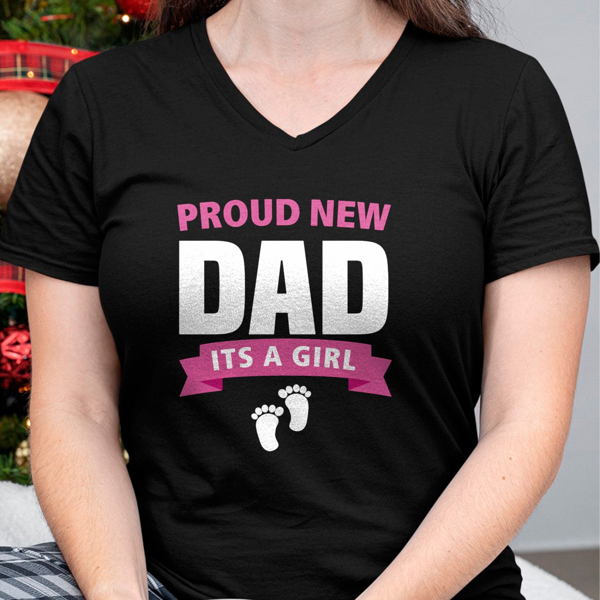Gift for Dad Shirt, Funny Dad Unisex T-Shirt/Hoodie/Sweatshirt HLT00 – Proud New Dad It_s Girl Funny Father_s Day Gift for Men Gran Long Sleeve T-Shirt