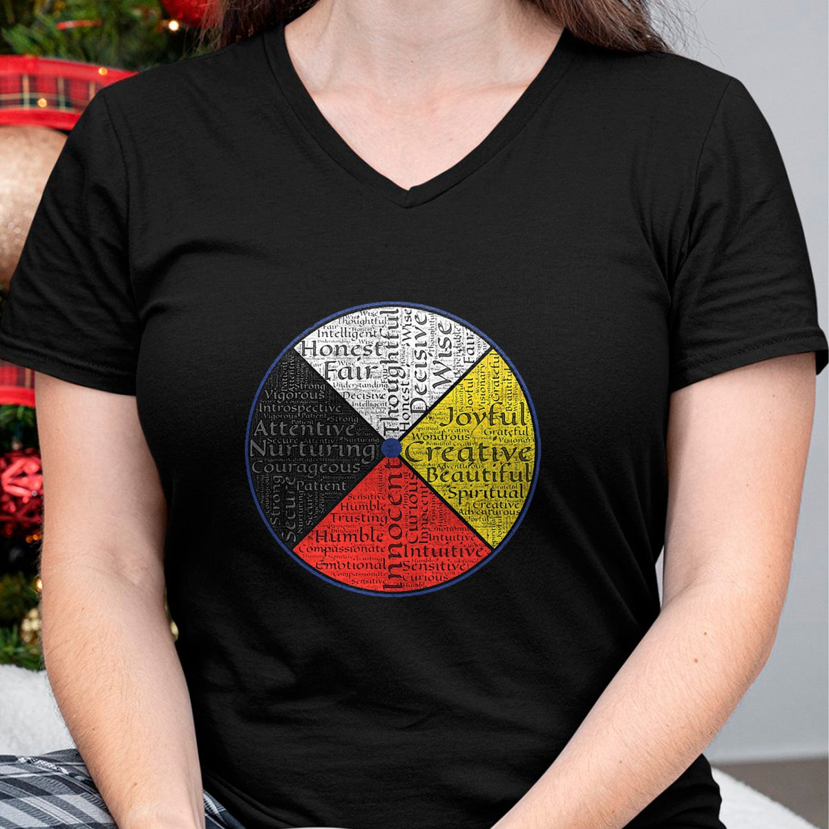 Native American T-Shirts, Vintage Native American Unisex T-Shirt/Hoodie/Sweatshirt HLT00 - Native American Words Of The Medicine Wheel 1