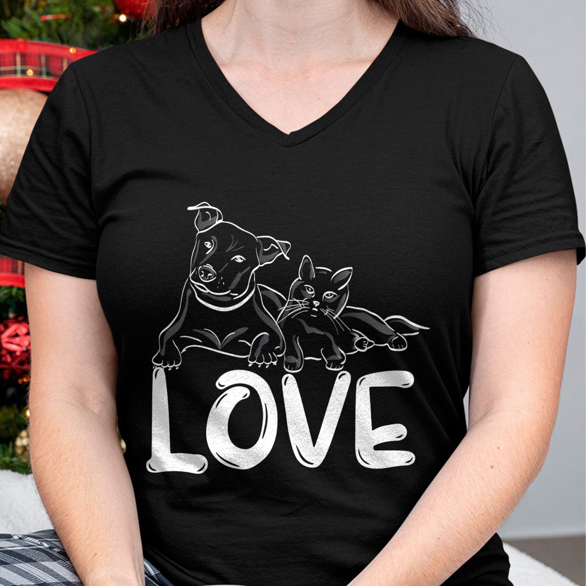 Cat Love Shirt, Funny Cat Lover Gift UnisexT-Shirt/Hoodie/Sweatshirt HLT00 - I Love My Cat Dog Animal Paws T-Shirt for Men Women Kids (1)