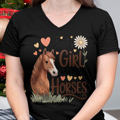 Best Horse Lover Shirt , Funny Horse UnisexT-Shirt/Hoodie/Sweatshirt HLT00 - Horse Riding for Girls Women - Just a Girl Who Loves Horses T-Shirt