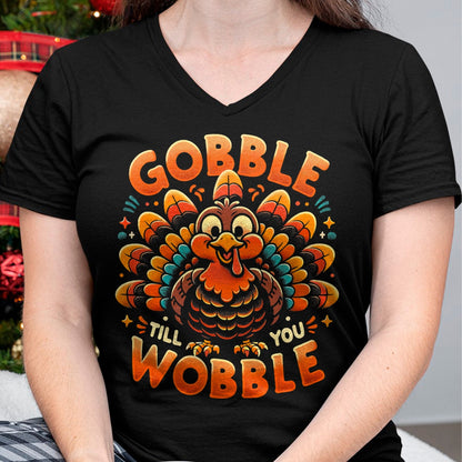 Best Thanksgiving Family Shirt , Funny Thanksgiving UnisexT-Shirt/Hoodie/Sweatshirt HLT00 - Thanksgiving Shirt for Men Women Kids Gobble Till You Wobble T-Shirt