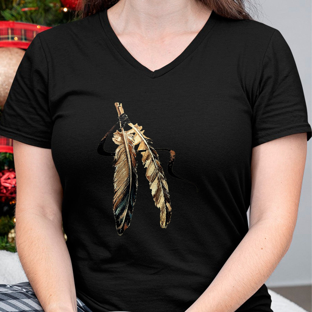 Native American T-Shirts, Vintage Native American Unisex T-Shirt/Hoodie/Sweatshirt HLT00 - Southwest Native American Indian Tribal Art Colorful Feather
