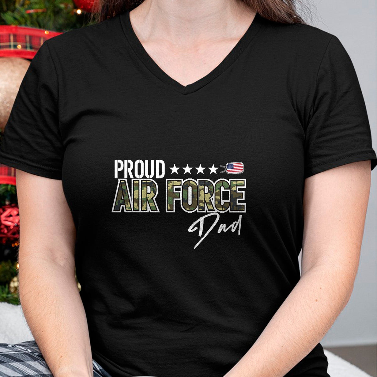 Gift for Dad Shirt, Funny Dad Unisex T-Shirt/Hoodie/Sweatshirt HLT00 – OCP Proud Air Force Dad T-Shirt