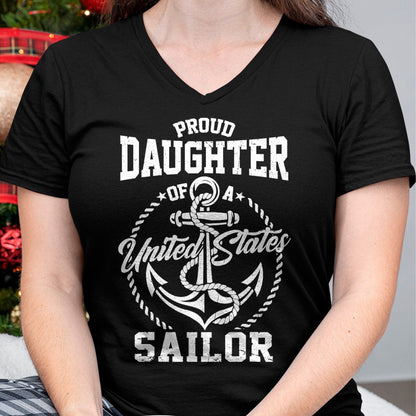 Proud Veteran Shirt, Funny Veteran UnisexT-Shirt/Hoodie/Sweatshirt HLT00 - Proud Daughter of A Sailor US Veteran Family Matching T-Shirt