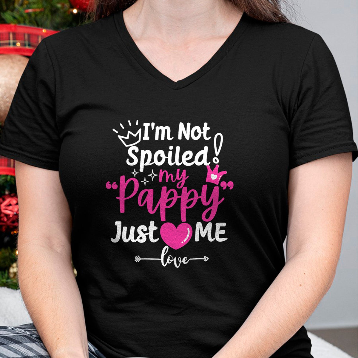 Best Wife Shirt, Wife and Husband Unisex T-Shirt/Hoodie/Sweatshirt HLT00 - I'm Not Spoiled My Pappy Just Loves Me a Team Kids Matching T-Shirt