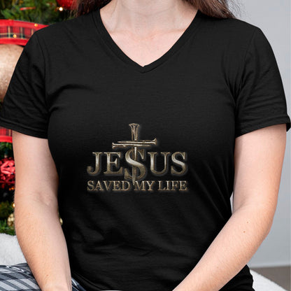Christian Tee, Christian Faith Unisex T-Shirt/Hoodie/Sweatshirt HLT00 - Jesus Christ Saved My Life Gift For Women Men T-Shirt