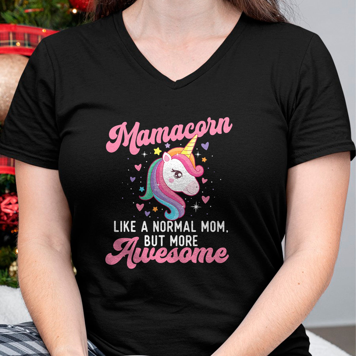 Gift for Mom Shirt, Funny Mom Unisex T-Shirt/Hoodie/Sweatshirt HLT00 - Mamacorn Like A Normal Mom But More Awesome - Unicorn Mother T-Shirt