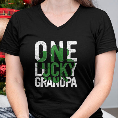 Gift for Dad Shirt, Funny Dad Unisex T-Shirt/Hoodie/Sweatshirt HLT00 – One Lucky Grandpa Irish Grandfather St Patricks Day Dad T-Shirt