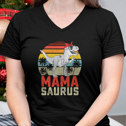 Gift for Mom Shirt, Funny Mom Unisex T-Shirt/Hoodie/Sweatshirt HLT00 - Mamasaurus T Rex Dinosaur Mama Saurus Family Matching Women T-Shirt