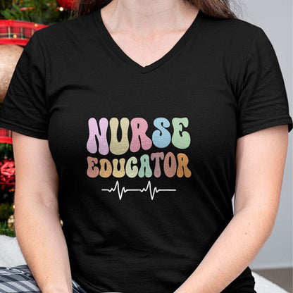 Funny Nurse Shirt, Nurse Unisex T-Shirt/Hoodie/Sweatshirt HLT00 - Groovy Certified Nurse Educator Nursing School Instructor T-Shirt