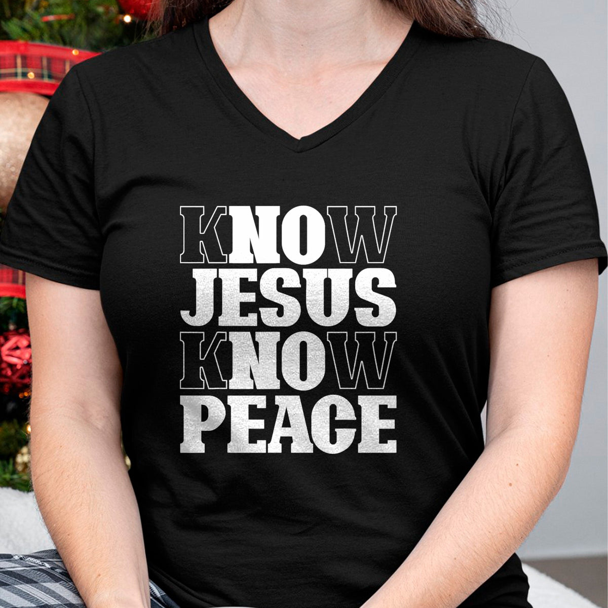 Christian Tee, Christian Faith Unisex T-Shirt/Hoodie/Sweatshirt HLT00 - Know Jesus Know Peace Religion God Church Christian Gifts T-Shirt (1)