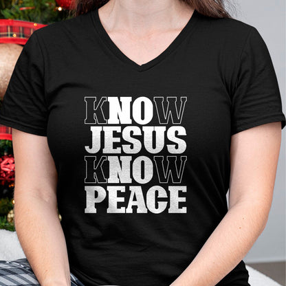 Christian Tee, Christian Faith Unisex T-Shirt/Hoodie/Sweatshirt HLT00 - Know Jesus Know Peace Religion God Church Christian Gifts T-Shirt (1)