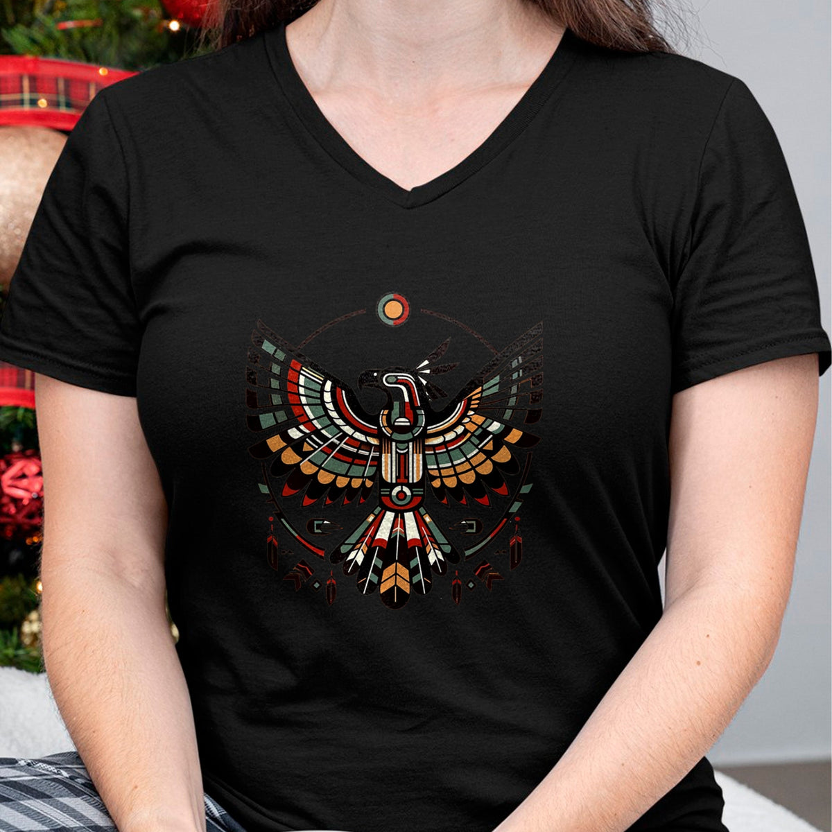 Native American T-Shirts, Vintage Native American Unisex T-Shirt/Hoodie/Sweatshirt HLT00 - Thunderbird Native American Tribal Art