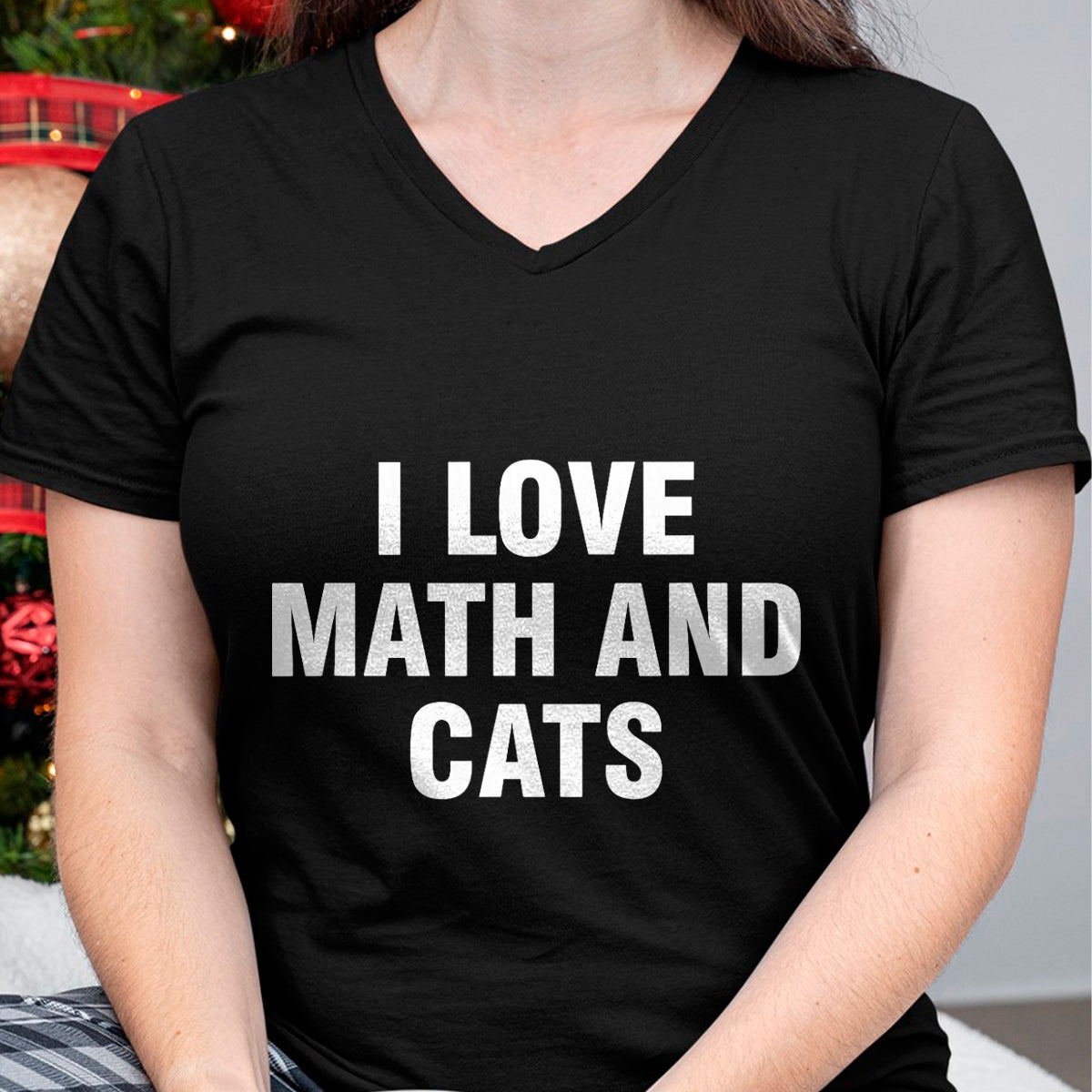 Cat Love Shirt, Funny Cat Lover Gift UnisexT-Shirt/Hoodie/Sweatshirt HLT00 - I Love Math and Cats T-Shirt (1)