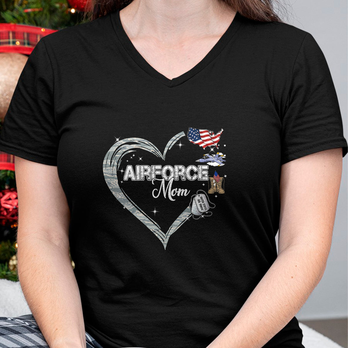 Gift for Mom Shirt, Funny Mom Unisex T-Shirt/Hoodie/Sweatshirt HLT00 - Proud Air Force Mom Air Force Graduation Mom USAF Mom T-Shirt