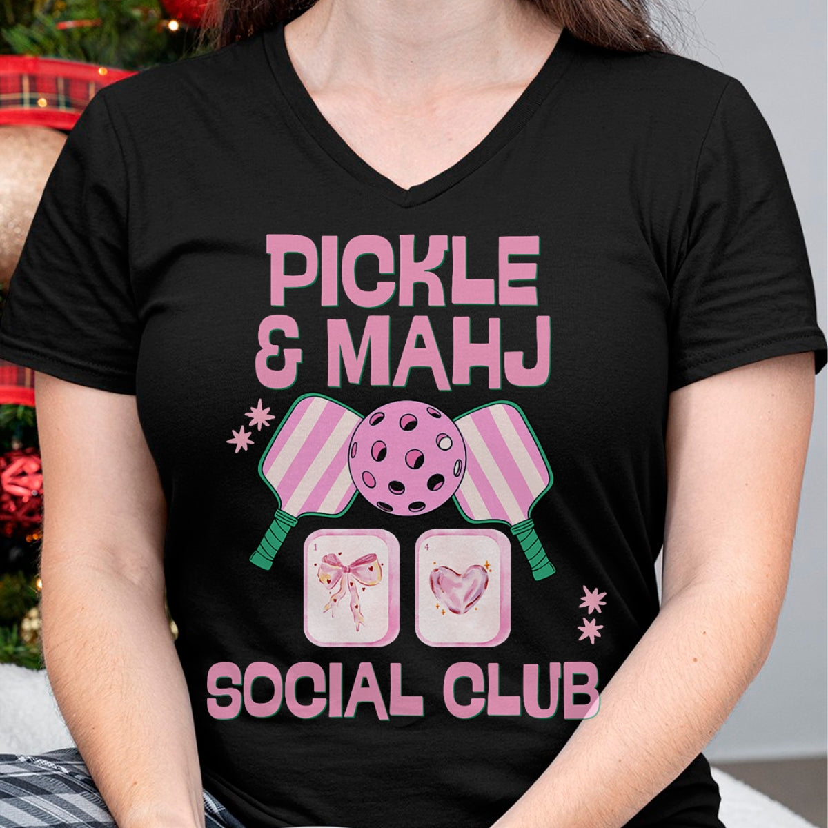 Funny Pickleball Shirt, Pickleball Lover Unisex T-Shirt/Hoodie/Sweatshirt HLT00 - Pickle and Mahj Mahjong and Pickleball Social Club mah Jong T-Shirt