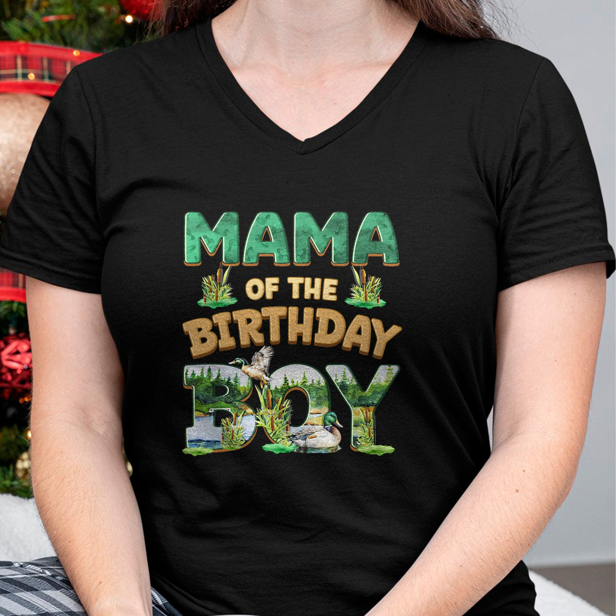 Gift for Mom Shirt, Funny Mom Unisex T-Shirt/Hoodie/Sweatshirt HLT00 - Mom Dad Mama Birthday Boy One Lucky Duck 1st First Family T-Shirt