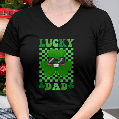 Gift for Dad Shirt, Funny Dad Unisex T-Shirt/Hoodie/Sweatshirt HLT00 – Lucky Dad Rainbow St Patricks Day Lucky Dad T-Shirt