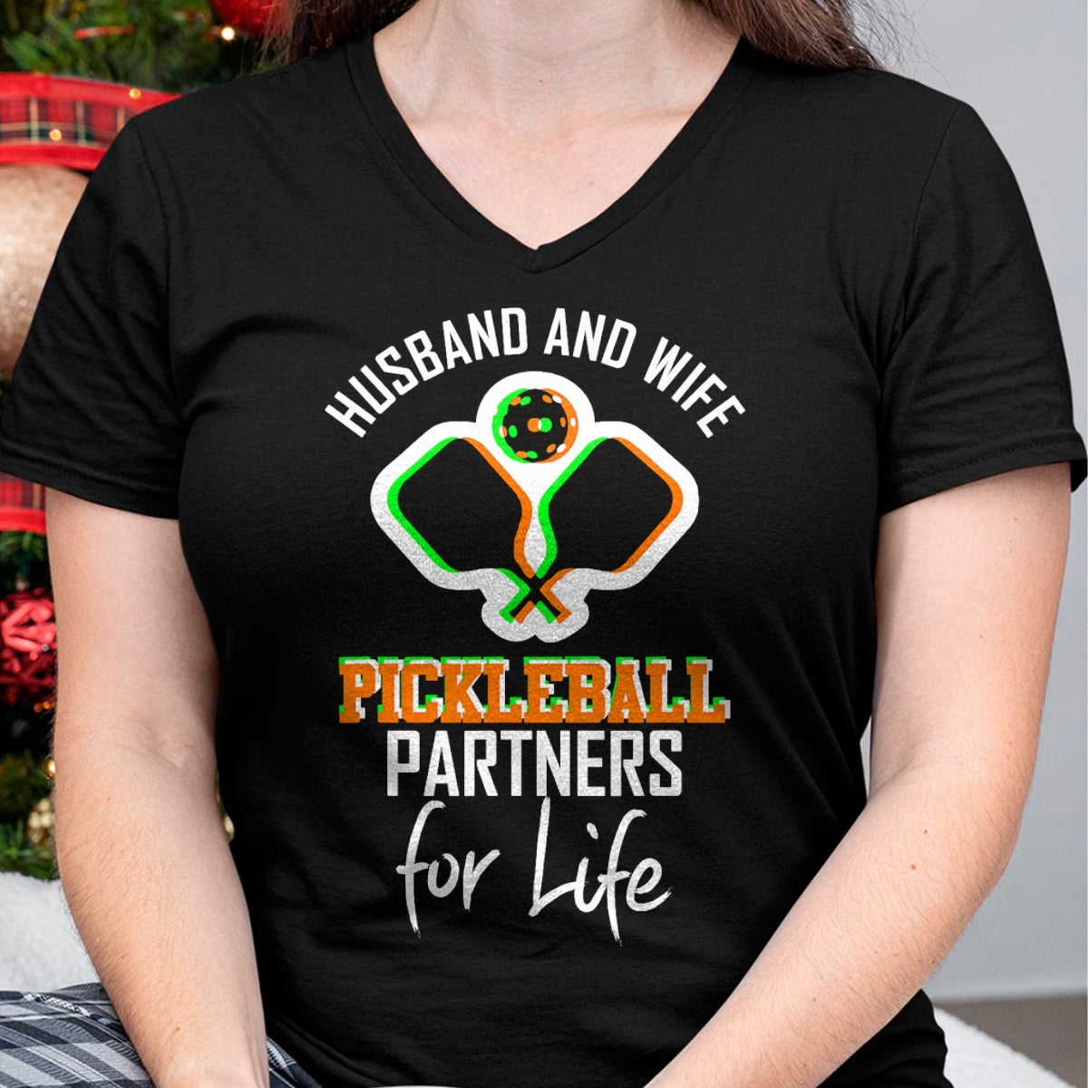 Funny Pickleball Shirt, Pickleball Lover Unisex T-Shirt/Hoodie/Sweatshirt HLT00 - Husband Wife Pickleball Partners for Life matching team gift T-Shirt