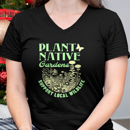 Native American T-Shirts, Vintage Native American Unisex T-Shirt/Hoodie/Sweatshirt HLT00 - Plant Native Gardens Support Local Wildlife Gardening