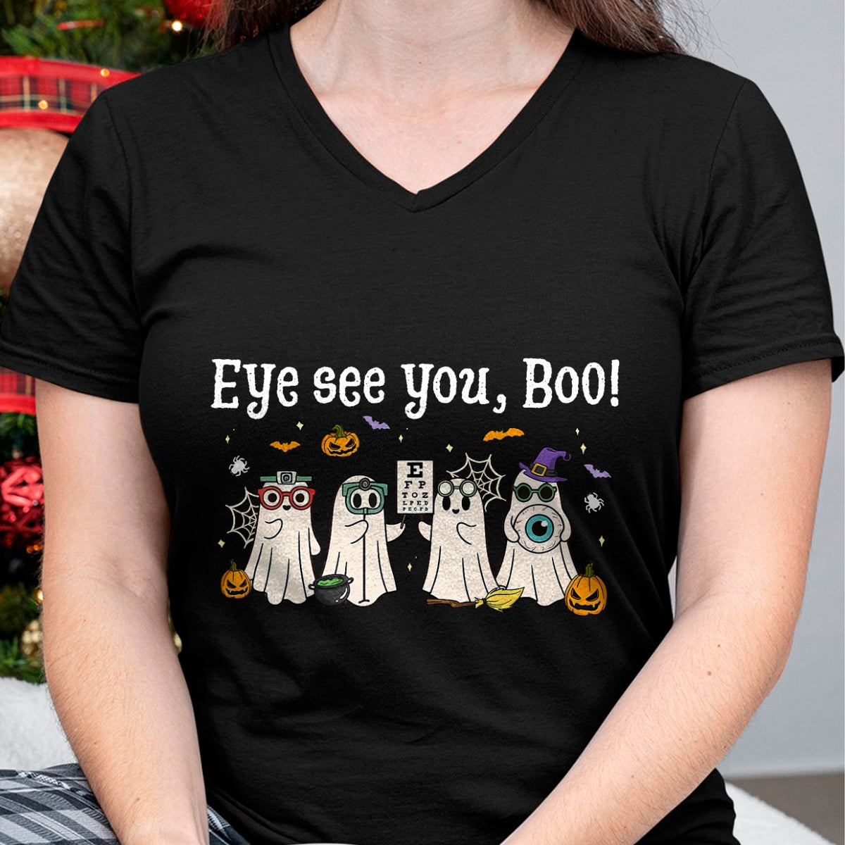 Best Doctor Shirt, Funny Doctor UnisexT-Shirt/Hoodie/Sweatshirt HLT00 - Cute Ghost Optometry Halloween Eye Doctor Ophthalmologist T-Shirt