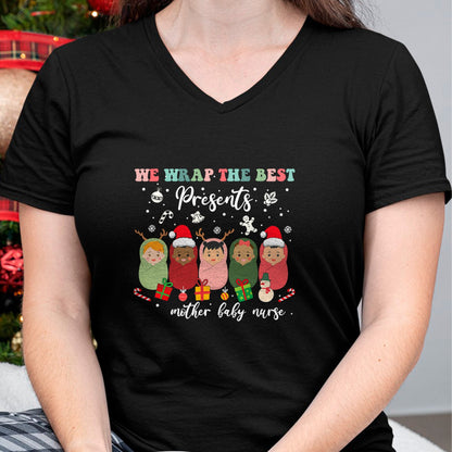 Funny Nurse Shirt, Nurse Unisex T-Shirt/Hoodie/Sweatshirt HLT00 - Mother Baby Nurse Christmas Mom Baby Nursing Groovy T-Shirt (2) (Copy)