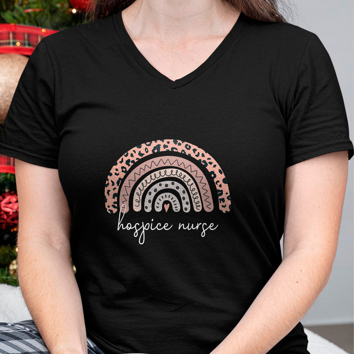 Funny Nurse Shirt, Nurse Unisex T-Shirt/Hoodie/Sweatshirt HLT00 - Hospice Nurse Leopard Rainbow Graduation Medical Nursing RN T-Shirt