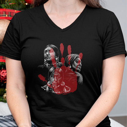 Native American T-Shirts, Vintage Native American Unisex T-Shirt/Hoodie/Sweatshirt HLT00 - Native American Indigenous Red Hand Indian Blood Themed (4)