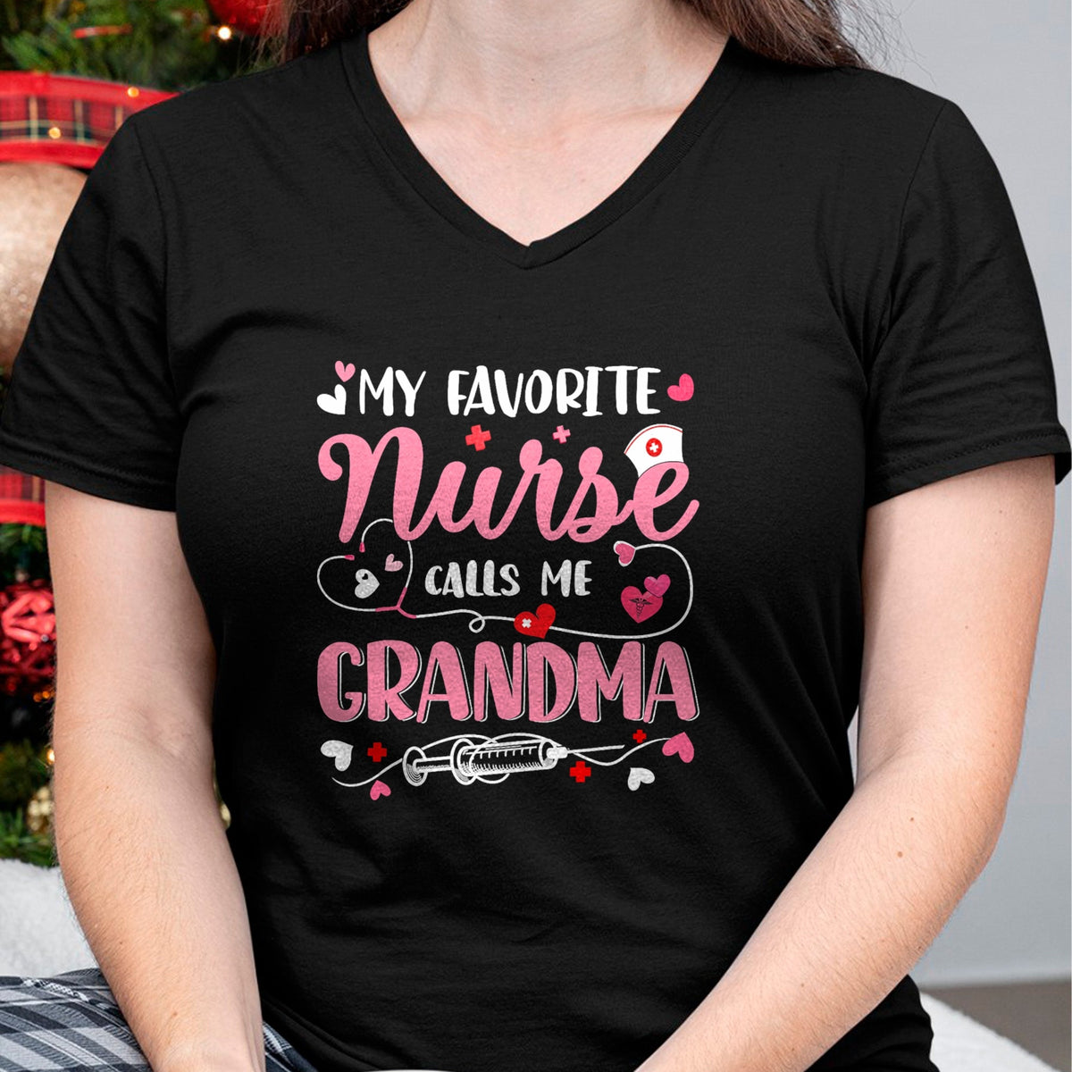 Funny Nurse Shirt, Nurse Unisex T-Shirt/Hoodie/Sweatshirt HLT00 - My Favorite Nurse Calls Me Grandma Mothers Day Nurse Grandma T-Shirt
