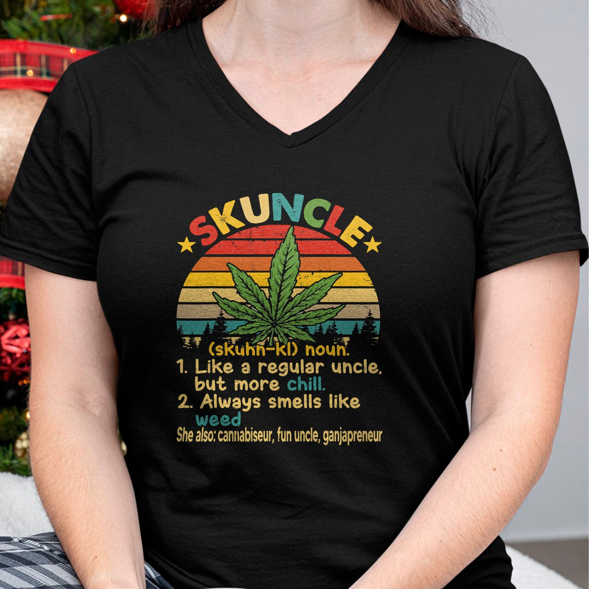 Gift for Dad Shirt, Funny Dad Unisex T-Shirt/Hoodie/Sweatshirt HLT00 – Skuncle Definition Happy Father_s Day Proud Uncle Weed Lover T-Shirt