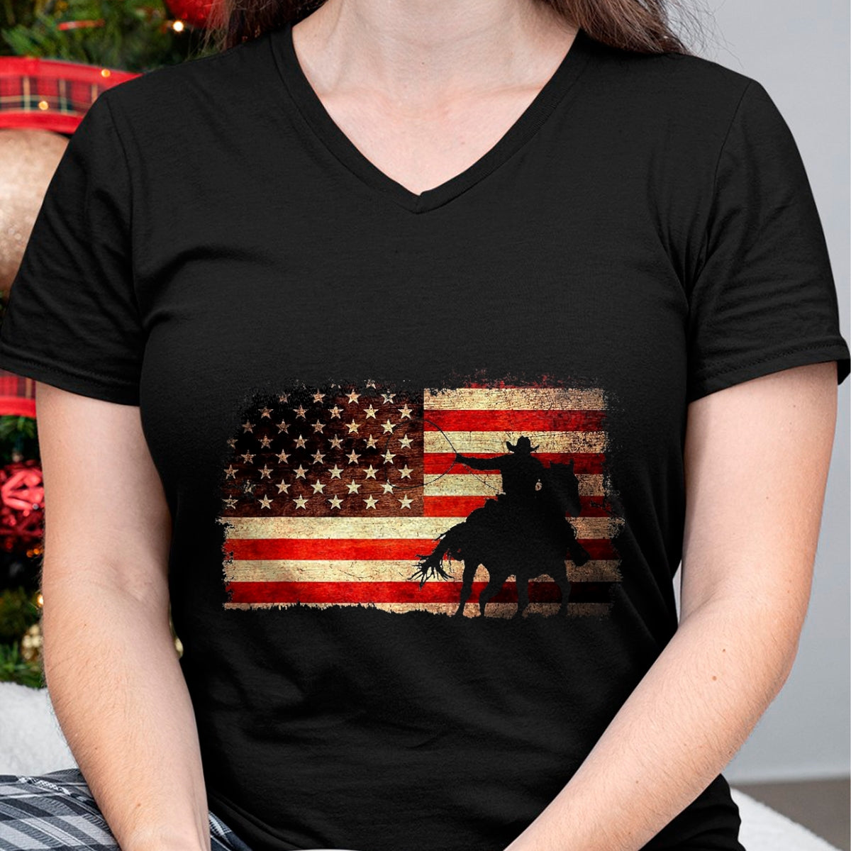 Best Horse Lover Shirt , Funny Horse UnisexT-Shirt/Hoodie/Sweatshirt HLT00 - Rodeo Cowboy Western Country Horse USA Flag 4th of July T-Shirt, Men, Black, 4X-Large