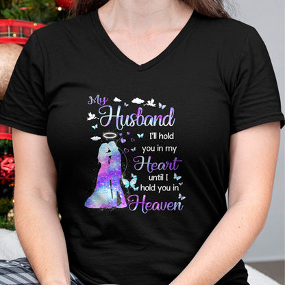 Best Wife Shirt, Wife and Husband Unisex T-Shirt/Hoodie/Sweatshirt HLT00 - My Husband in Heaven T-Shirt