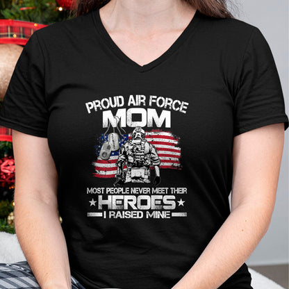 Gift for Mom Shirt, Funny Mom Unisex T-Shirt/Hoodie/Sweatshirt HLT00 - Proud Air Force Mom Air Force Graduation Mom USAF Heroes T-Shirt